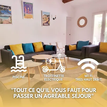 Familiale Surequipee 16p Piscine Babyfoot Billard Boulodrome Prázdninový dům Le Lavandou